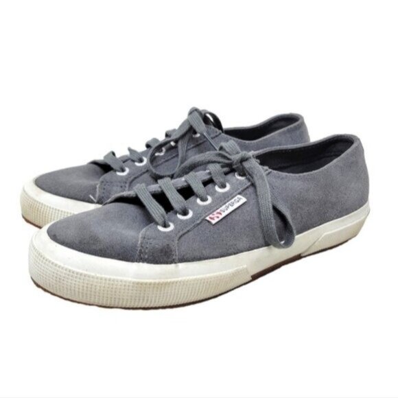 SuperGA | Women's Low-Top Leather Suede Sneakers Gray - Picture 1 of 14